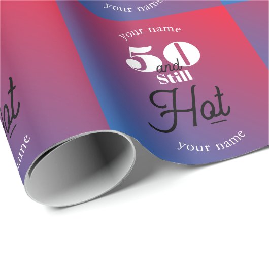 5O und immer noch heiß Geschenkpapier (Rolleneckpunkt)