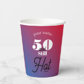 5O und immer noch heiß Pappbecher (Rückseite)