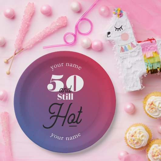 5O und immer noch heiß Pappteller (Party)