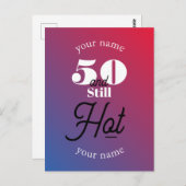 5O und immer noch heiß Postkarte (Vorne/Hinten)