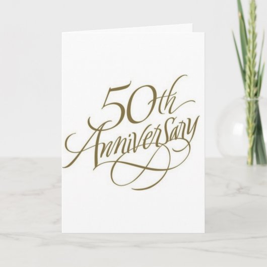 5Oth WEDING ANNIVERSARY WISHES Card Karte (Vorderseite)