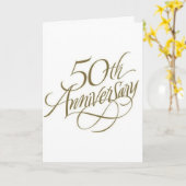 5Oth WEDING ANNIVERSARY WISHES Card Karte (Gelbe Blume)