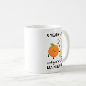 5th Anniversary Coffee Cup Fruit Anniversary Kaffeetasse (VorderseiteRechts)