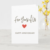 5th Anniversary – Five Years of Us Karte (Gelbe Blume)
