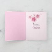 5th anniversary pink tulips in water karte (Innenseite)