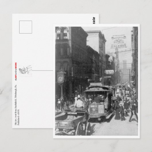 5th Ave, Pittsburgh Postkarte (Vorne/Hinten)