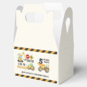 5th birthday boy construction theme geschenkschachtel (Geöffnet)