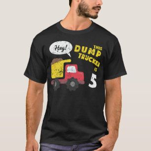 5th Birthday Kids Dump Truck Bau LKW a T-Shirt