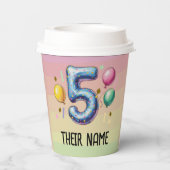 5th birthday party no theme pappbecher (Rückseite)