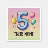 5th birthday party no theme serviette (Vorderseite)