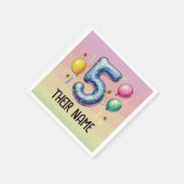 5th birthday party no theme serviette (Ecke)