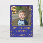5th Birthday Photo Card Karte (Vorderseite)