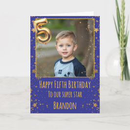5th Birthday Photo Card Karte