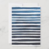 5th Birthday Silver Balloon | Blue Party Einladung (Rückseite)