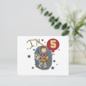 5th Cowgirl Geburtstagsgeschenke und Geschenke Postkarte (Stehend Vorderseite)