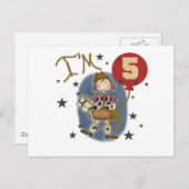 5th Cowgirl Geburtstagsgeschenke und Geschenke Postkarte (Vorne/Hinten)