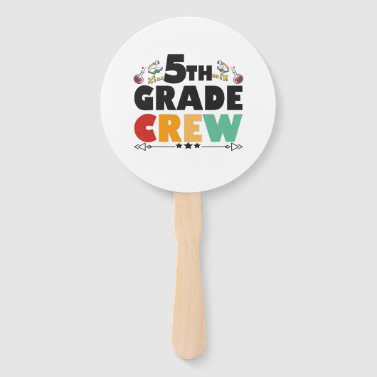 5TH Grad Crew Funny Back To School Student Gift Fächer (Vorderseite)