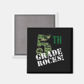 5th Grad Rocks Camo Fifth Grader Back To School C Magnet (Vorderseite/Rückseite)