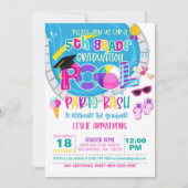 5th Grade Abschluss Pool Party - Girl W Einladung (Vorderseite)