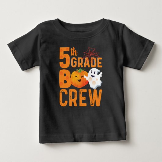 5th Grade Boo Crew Halloween Niedlich Pumpkin Baby T-shirt (Vorderseite)