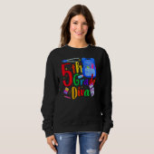 5th Grade Fifth Grader Rocks Back To School Diva Sweatshirt (Vorne ganz)