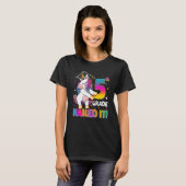 5th Grade Funny Unicorn Graduate Happy Last Day Of T-Shirt (Vorne ganz)