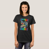 5th Grade Graduate Monster Truck Dinosaur Graduati T-Shirt (Vorne ganz)