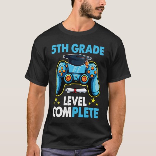 5th Grade Graduation Level Complete Gamer 2023 T-Shirt (Vorderseite)