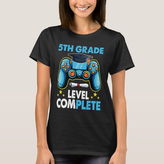 5th Grade Graduation Level Complete Gamer 2023 T-Shirt (Vorderseite)