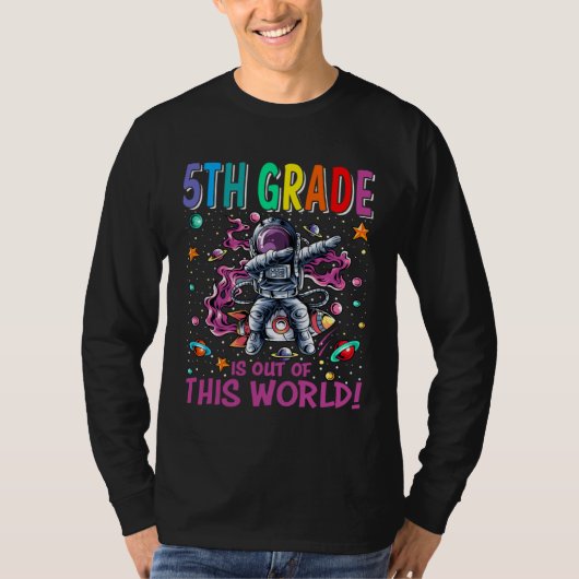 5th Grade Is Out Of This World Space Rocket T-Shirt (Vorderseite)