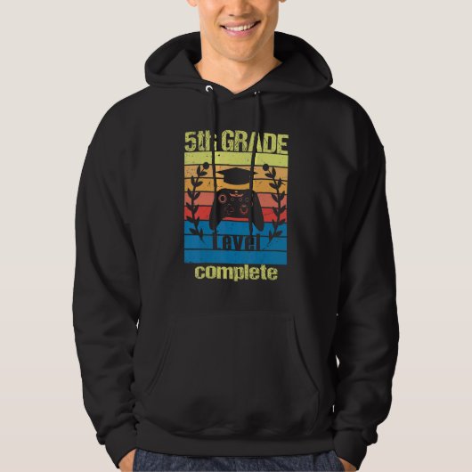 5th Grade Level Complete Graduation Video Gamer C Hoodie (Vorderseite)