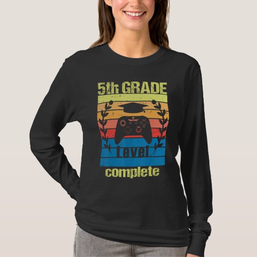 5th Grade Level Complete Graduation Video Gamer C T-Shirt (Vorderseite)