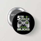 5th Grade Level Unlock Video Game Byck to School Button (Vorne & Hinten)