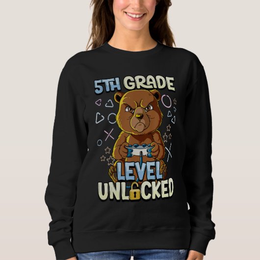5th Grade Level Unlocked 2 Sweatshirt (Vorderseite)