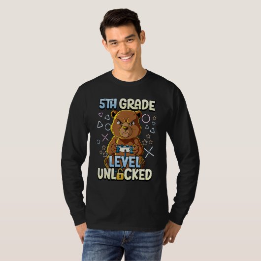 5th Grade Level Unlocked 2 T-Shirt (Vorne ganz)