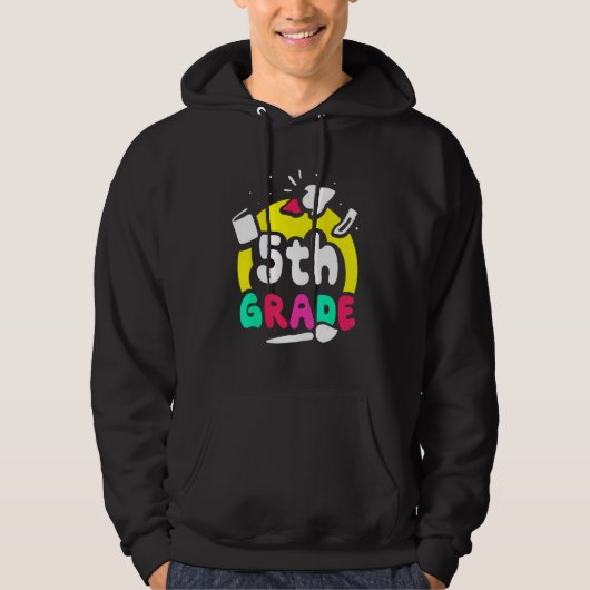 5th Grade Pupil Grader Class School Hoodie (Vorderseite)