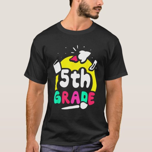 5th Grade Pupil Grader Class School T-Shirt (Vorderseite)