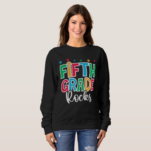5th Grade Rocks First Day of School Welcome Back t Sweatshirt (Vorne ganz)