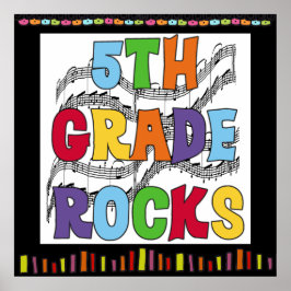 5th Grade Rocks Klassenzimmer Poster
