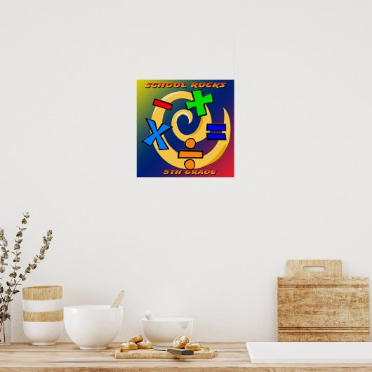 5th Grade Rocks - Math Symbols Poster (Küche)
