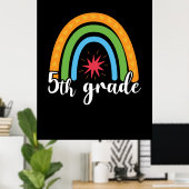 5th Grade Teacher 5th Grade Rainbow Star Poster (Heimbüro)