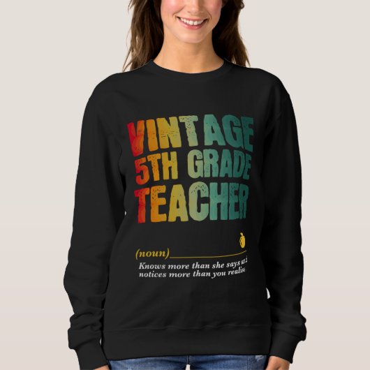 5th Grade Teacher Appreciation Week Back to School Sweatshirt (Vorderseite)