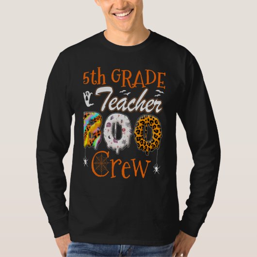 5th Grade Teacher Boo Crew  Teachers Halloween Cos T-Shirt (Vorderseite)