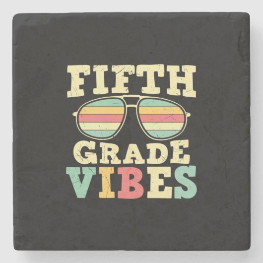 5th Grade Teacher Fifth Grade Vibes Steinuntersetzer (Vorderseite)
