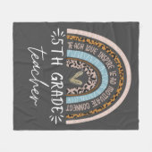5th grade teacher teach love inspire boho rainbow fleecedecke (Vorderseite (Horizontal))