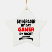 5th Grader Gamer Keramik Ornament (Hinten)