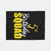 5th Happy Birthday Squad Party Bday Family Group P Fleecedecke (Vorderseite (Horizontal))