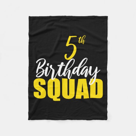 5th Happy Birthday Squad Party Bday Family Group P Fleecedecke (Vorderseite)
