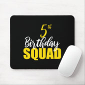 5th Happy Birthday Squad Party Bday Family Group P Mousepad (Mit Mouse)