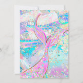 5th Mermaid Birthday Under the Sea Invitation Einladung (Rückseite)